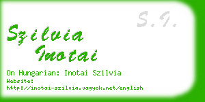 szilvia inotai business card